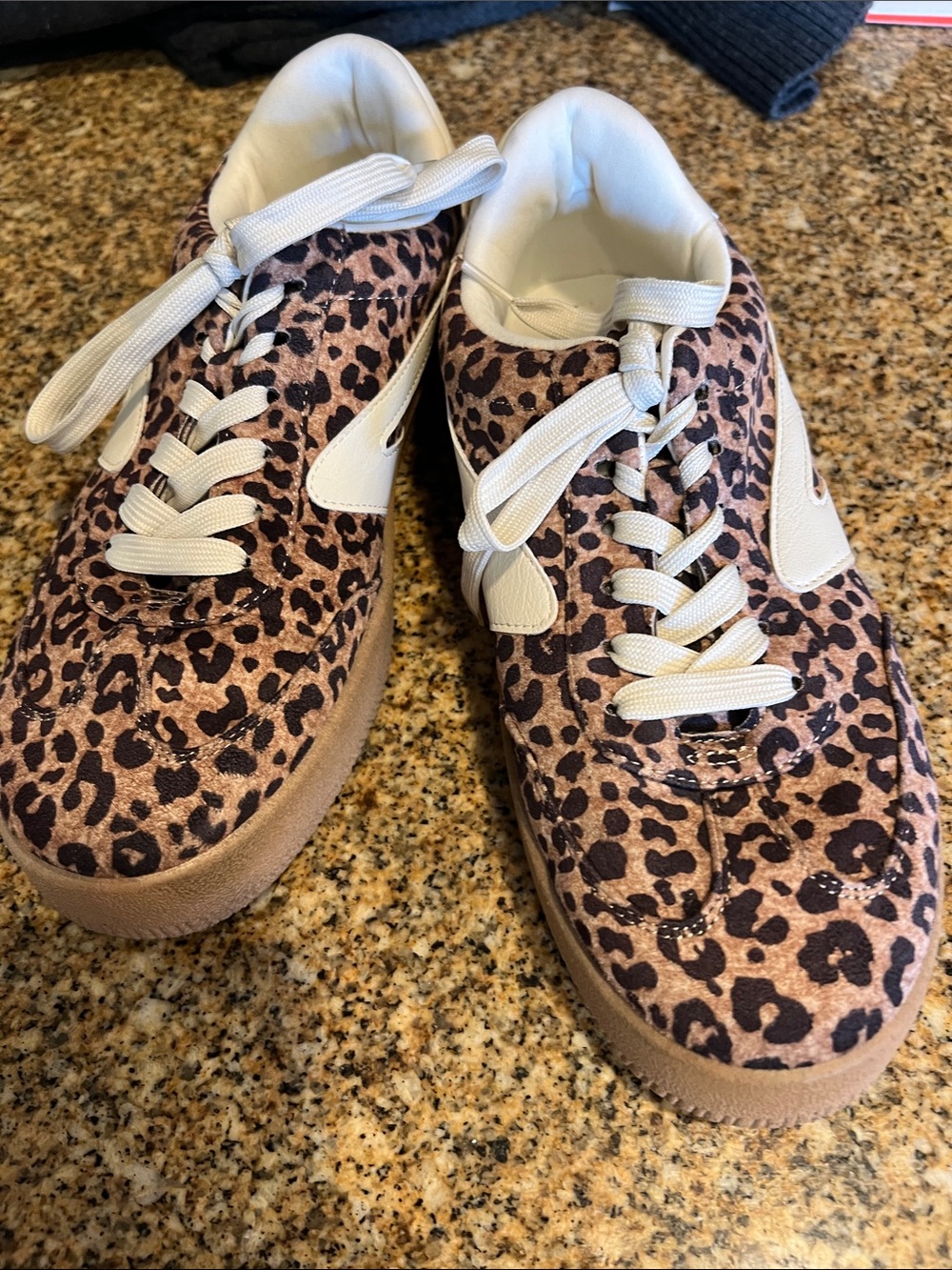 DV by Dolce Vita Leopard Print Platform Sneakers - Brown & Black 8